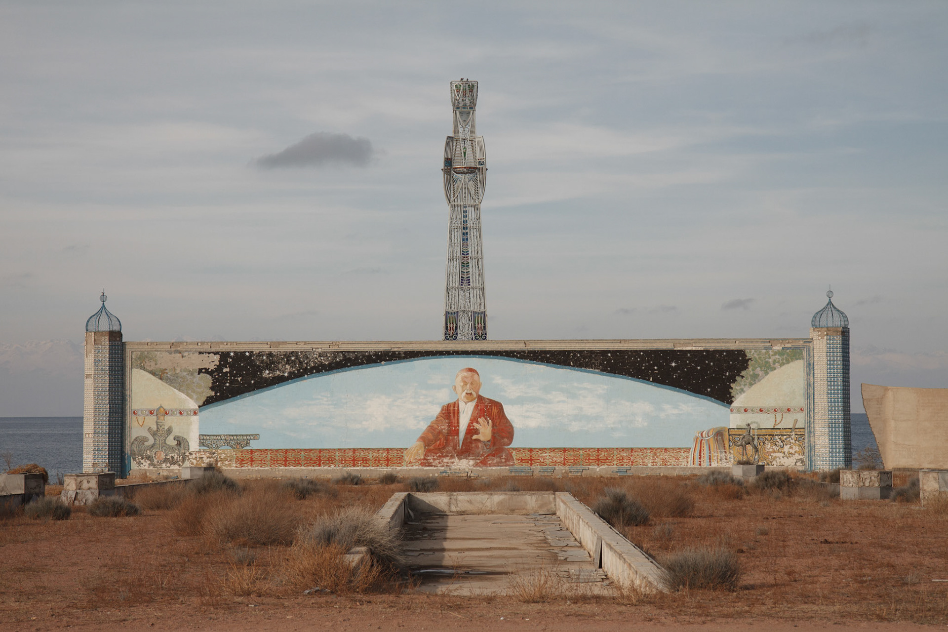 Mysterious complex of abandoned yurts and fading murals that was meant to be a center of science and spirituality