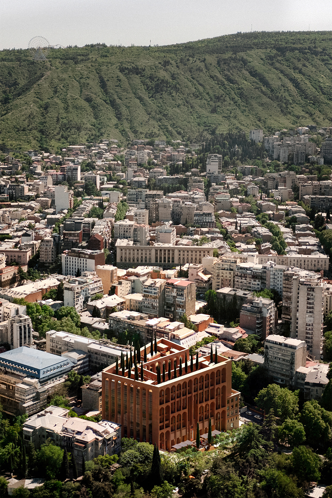 Visuals for the Kostava Avenue project in Tbilisi, created for Bofill Taller de Arquitectura (RBTA).  Our goal was to render the seamless integration of their iconic architecture into the urban fabric of the city.