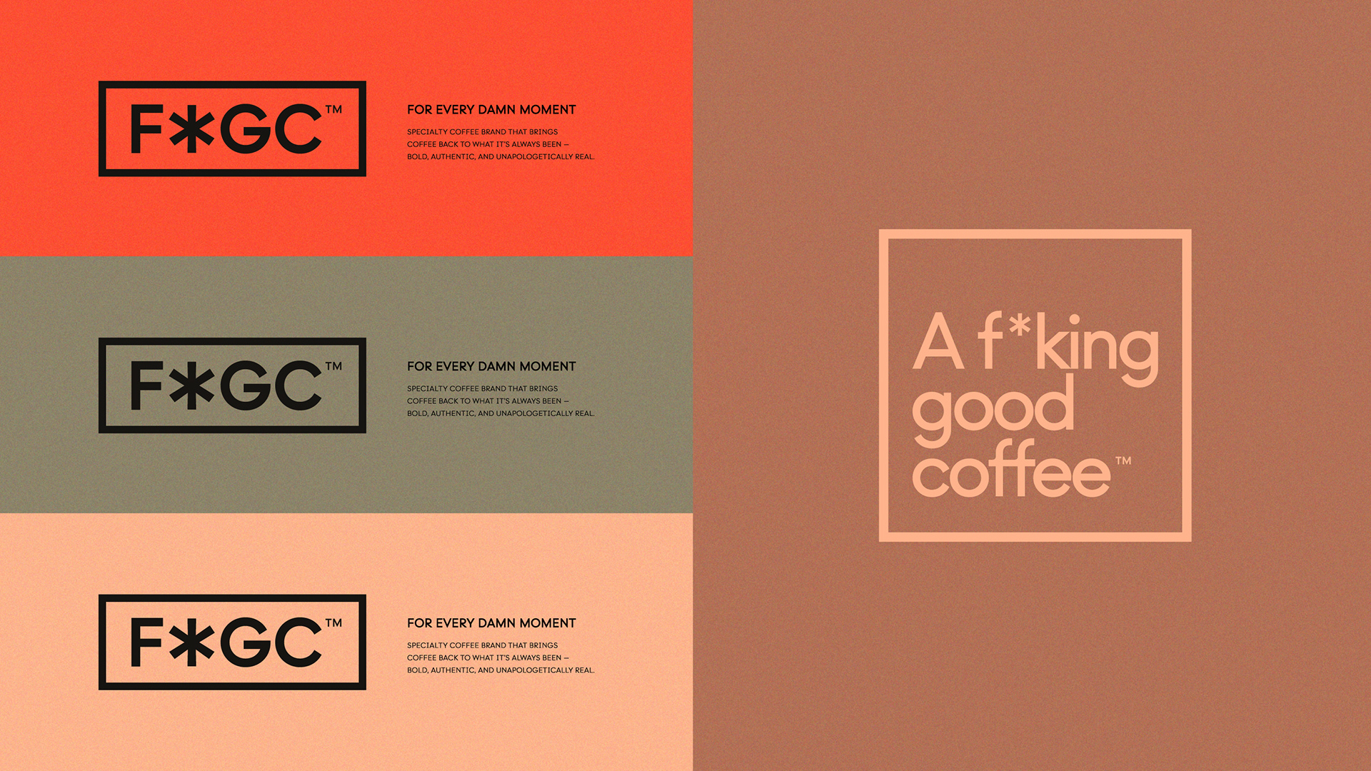 Paleta de cores da marca com manifesto visual e logomarca