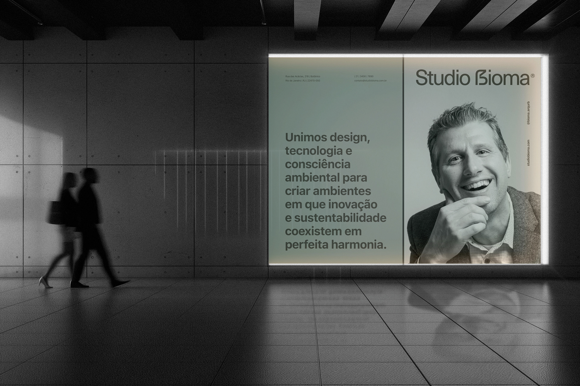 Studio Bioma aplicado em publicidade interna.