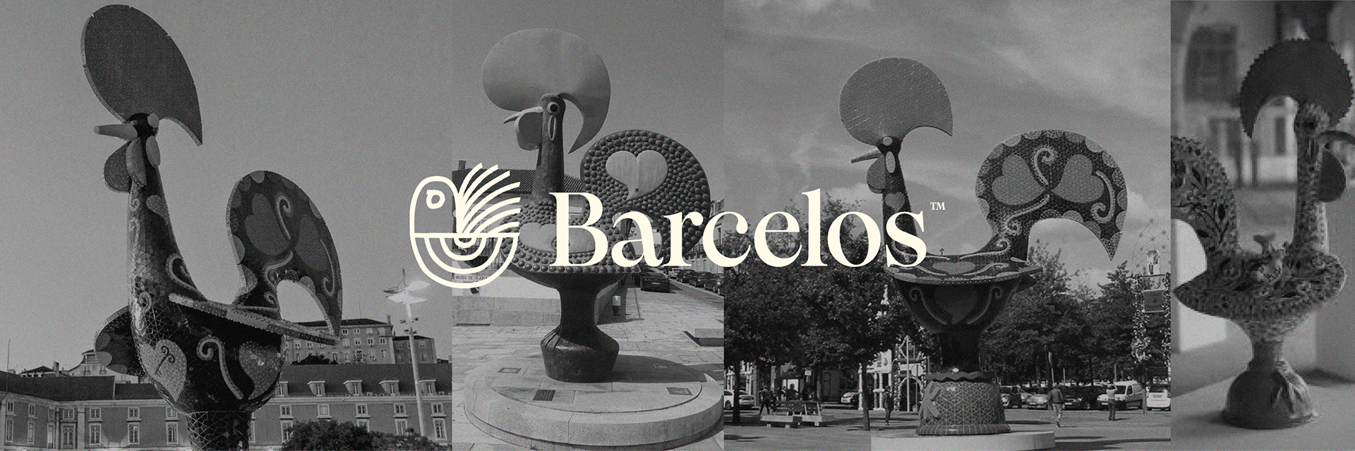 logo Barcelos, reforçando design minimalista e branding sofisticado.