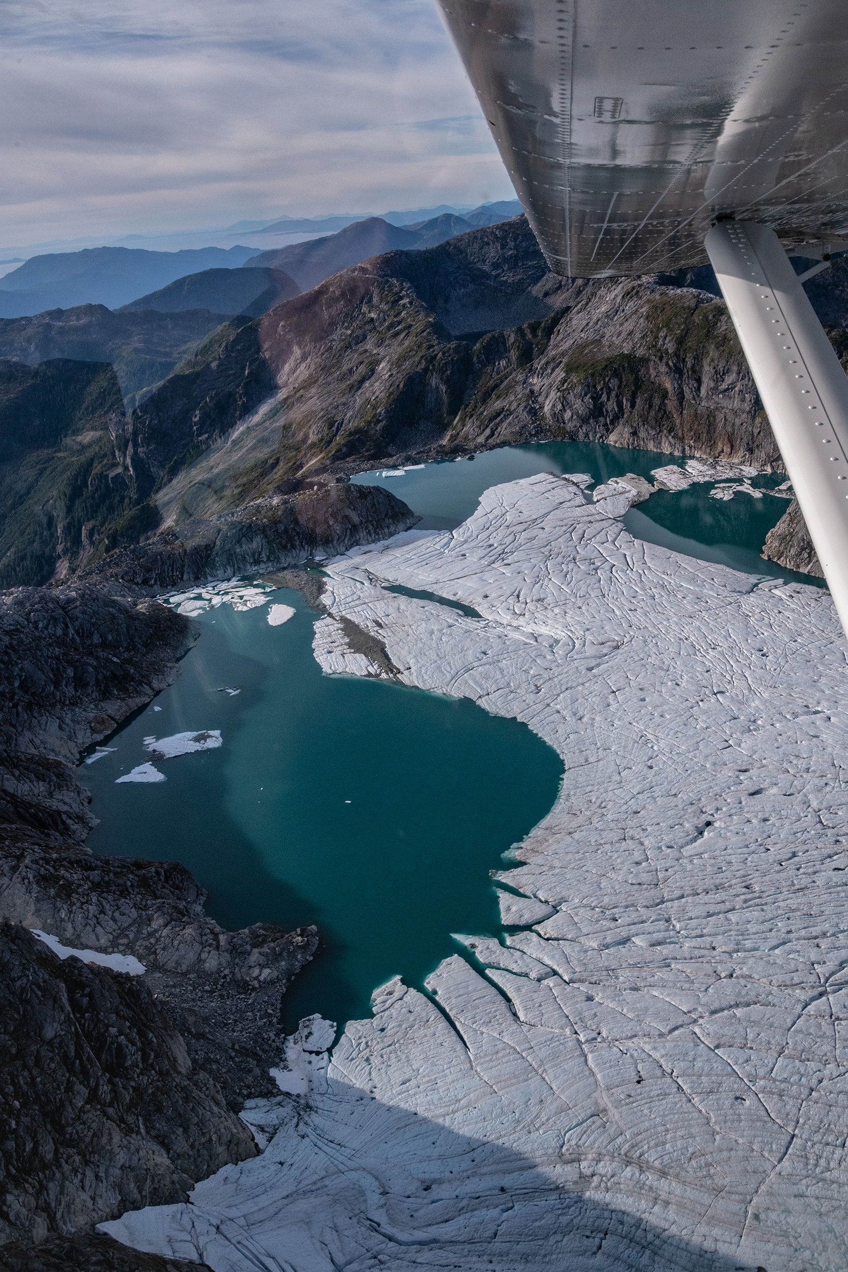 Panoramic flight from the Khutzeymateen to Prince Rupert. Ocean Pacific Air.