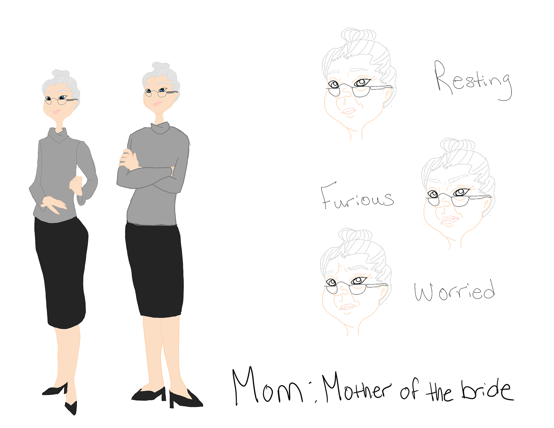 "Mother of the Bride" (Original Concept Art From "Forever Hold Your Peace") 2024