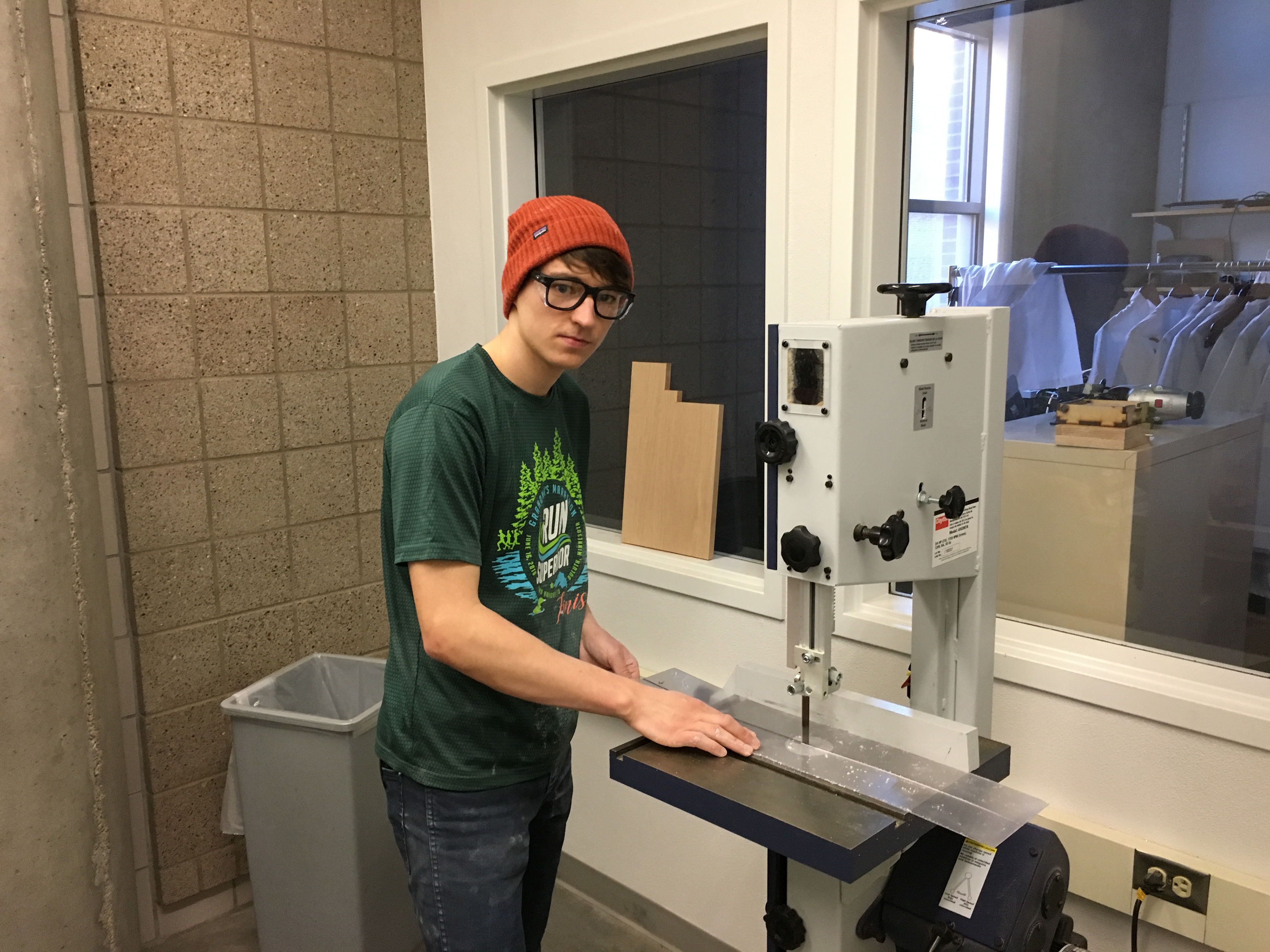 Cutting PETG for the visor.