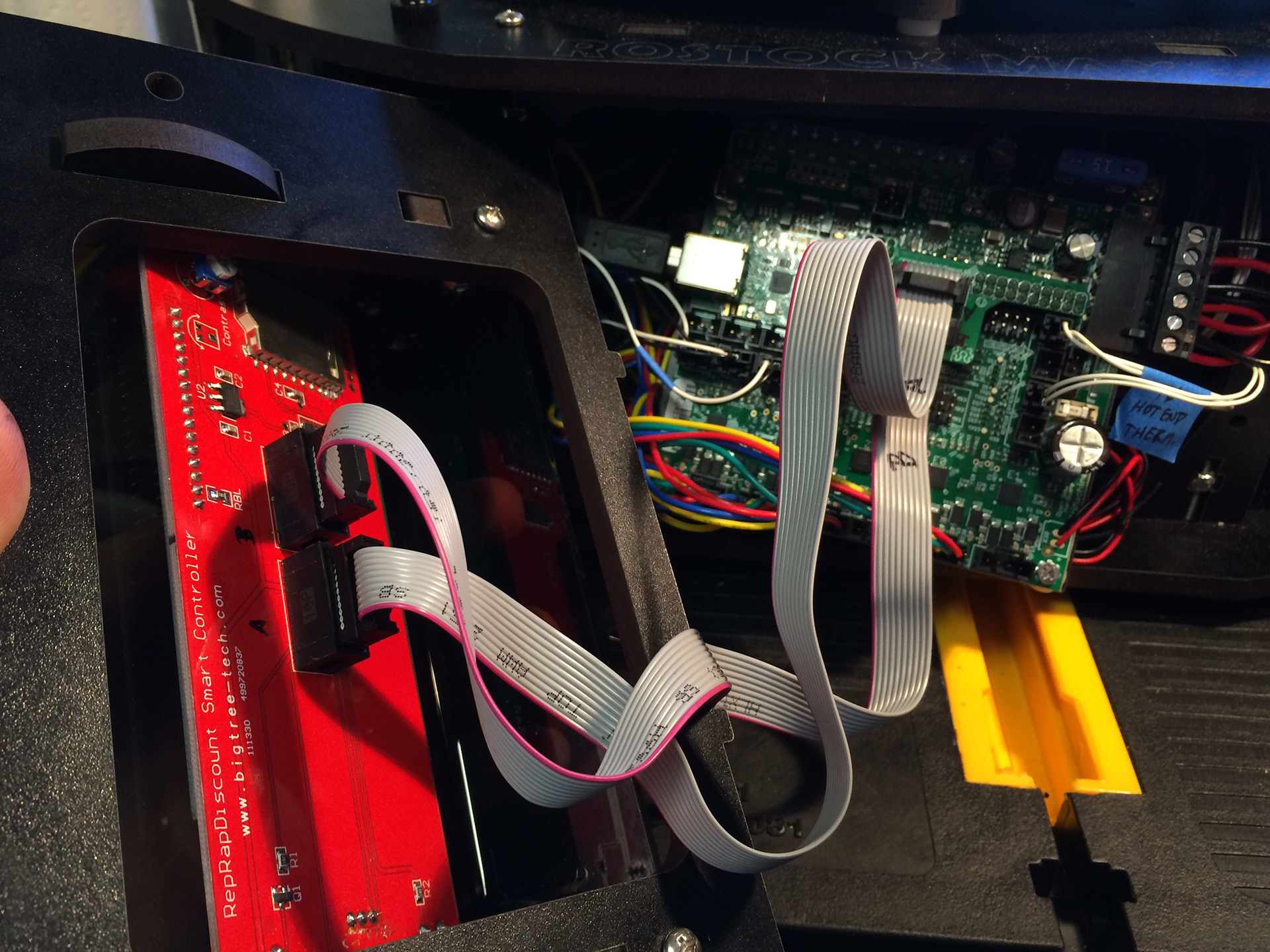 Replacing the display board (defective part).