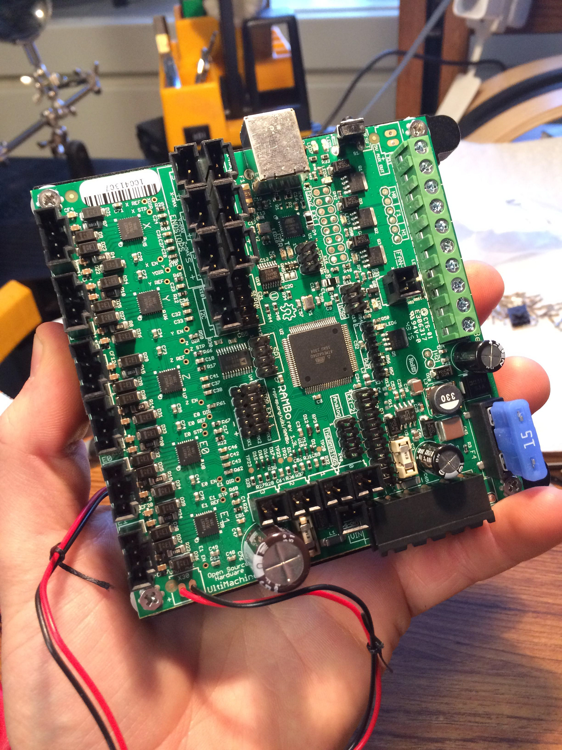 RAMBo board (the brain).