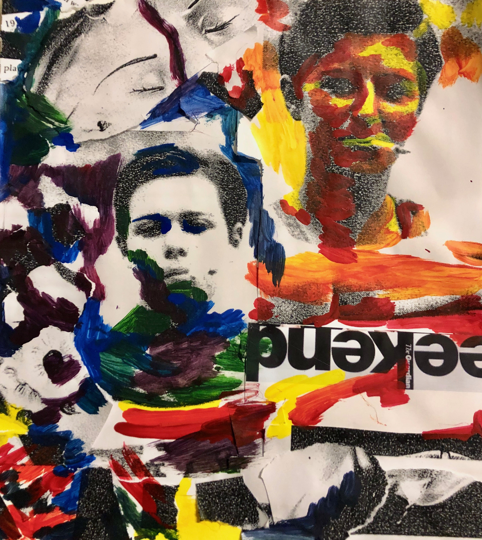 Untitled - Collage + Acrylic Paint