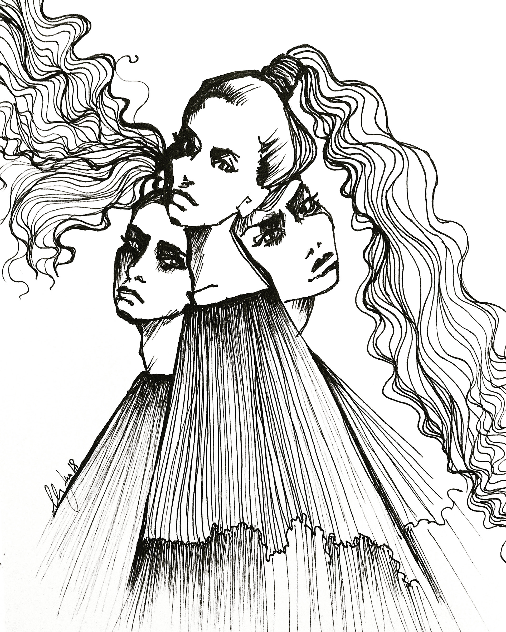 quick sketch, fineliner, 2018