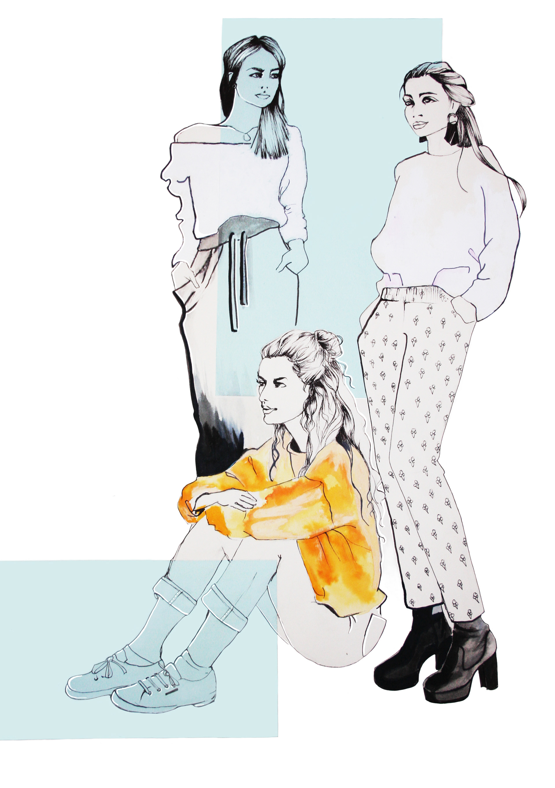 composition study, collage art, 2017