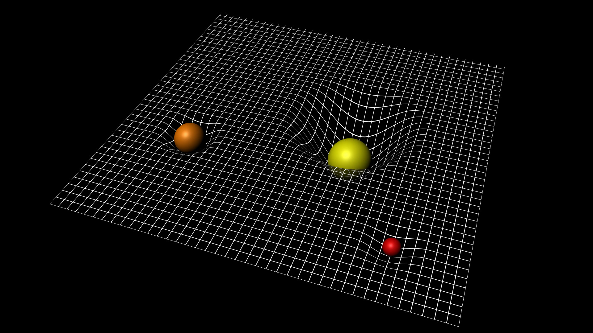 Traditional space-time fabric representation. Not by author.