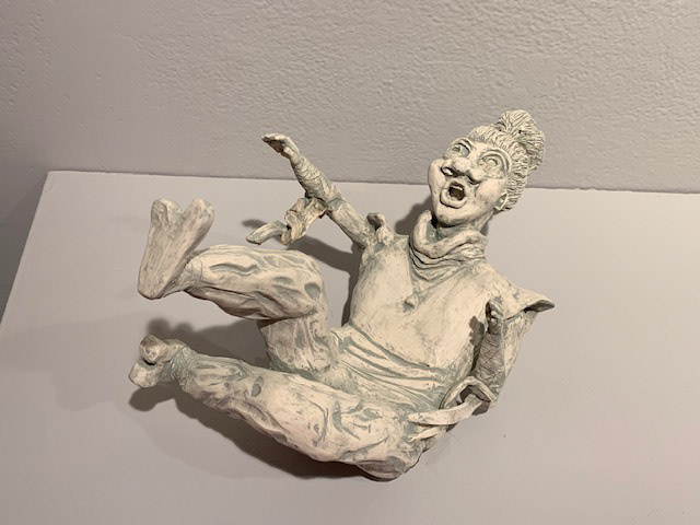 Rena.1 - White Stone ware & Stain, 7"Lx8.5"Hx13"W, 2021.