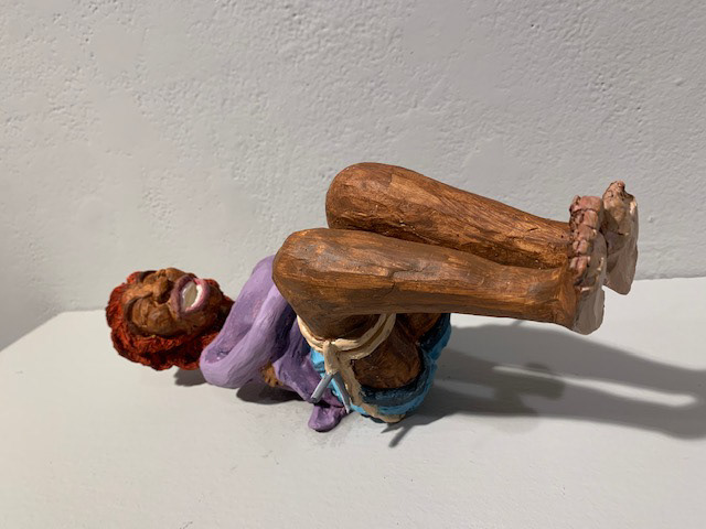Maëda.1 - White Stone ware, Acrylic, 5.5" x 6" x 13.5", 2021.