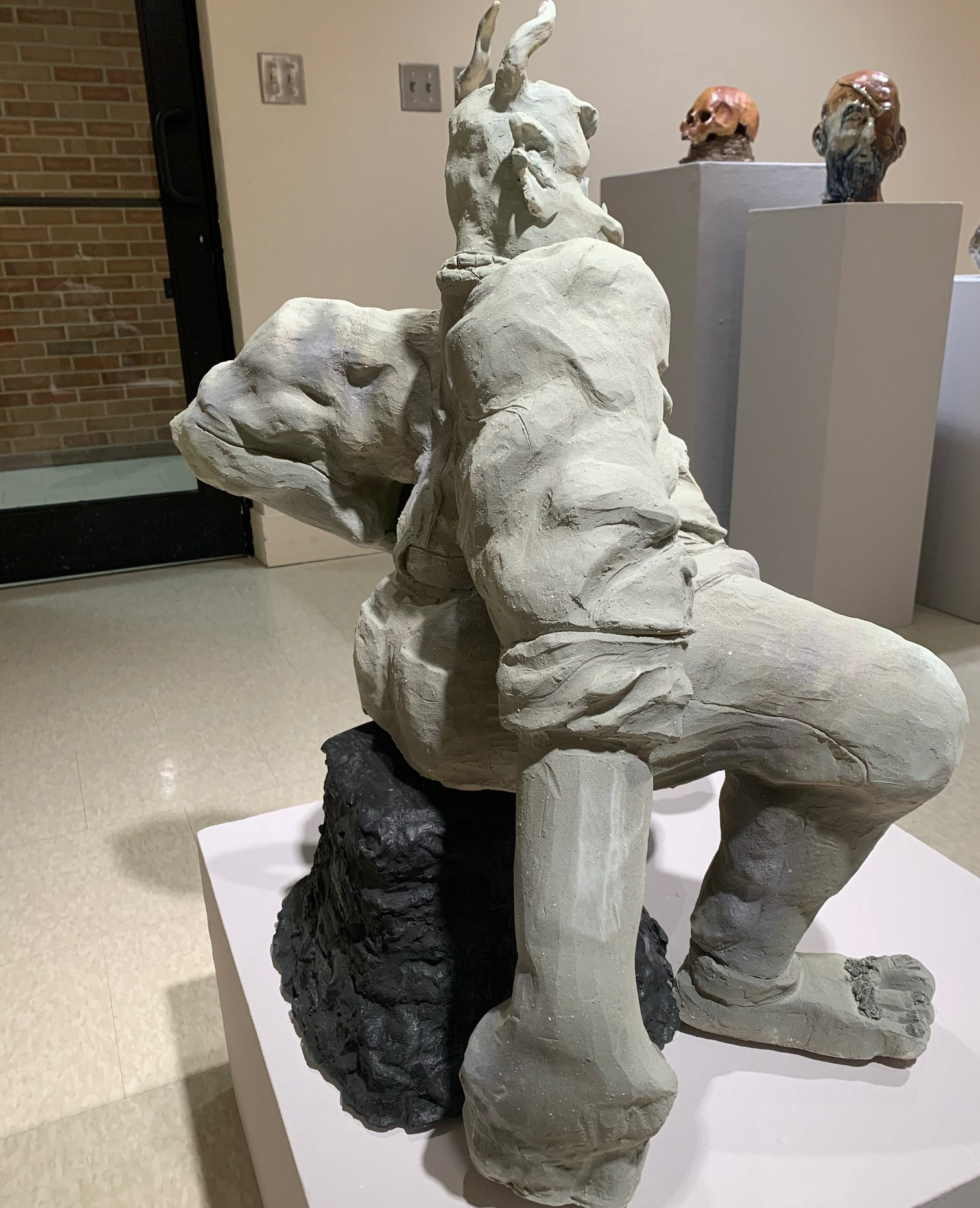size: 24 x 27 x 5.5 Medium: Stoneware, glaze, acrylic, PLA, Aluminum Wire, Plaster