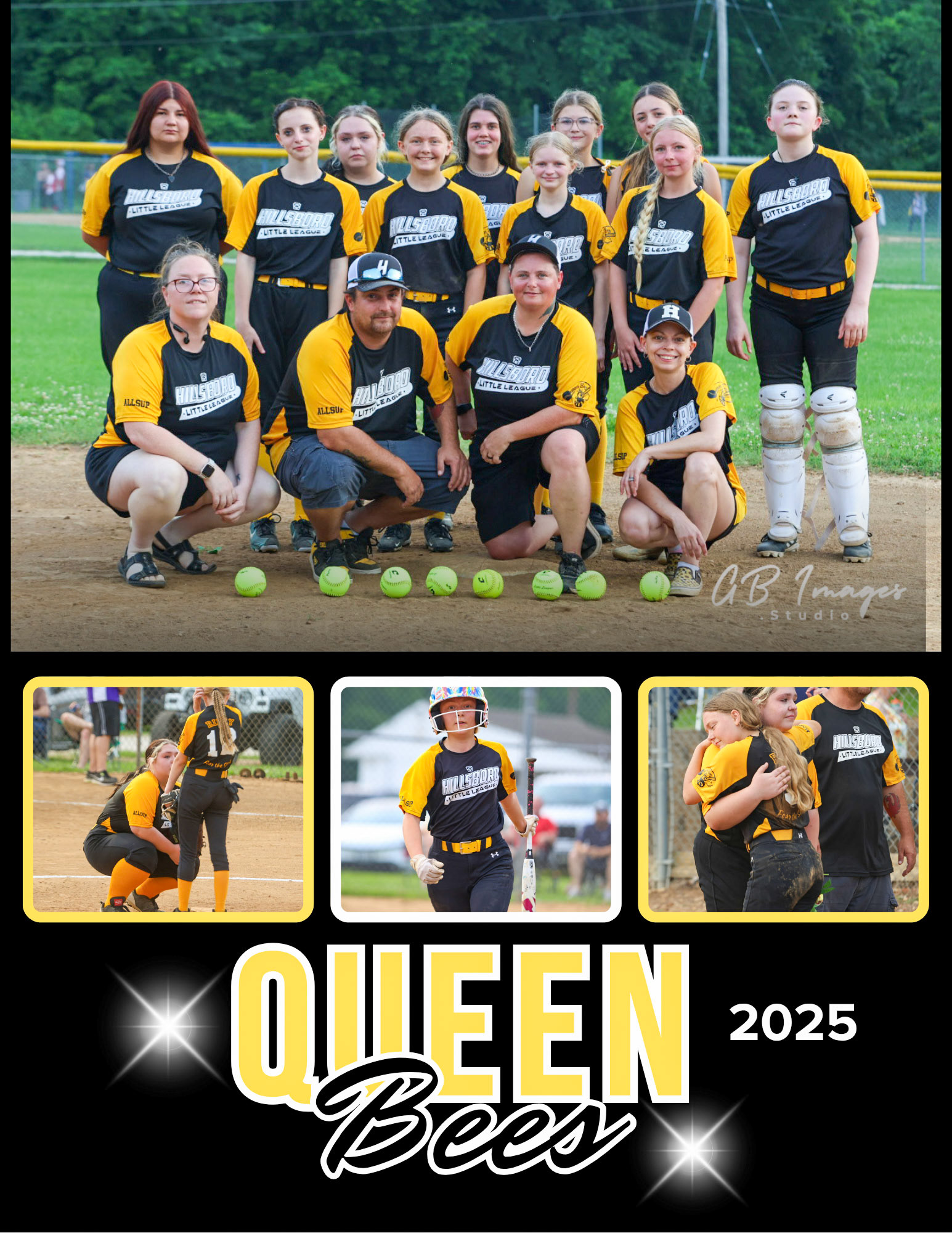 Black and Red Modern Softball Tournament Flyer - 1