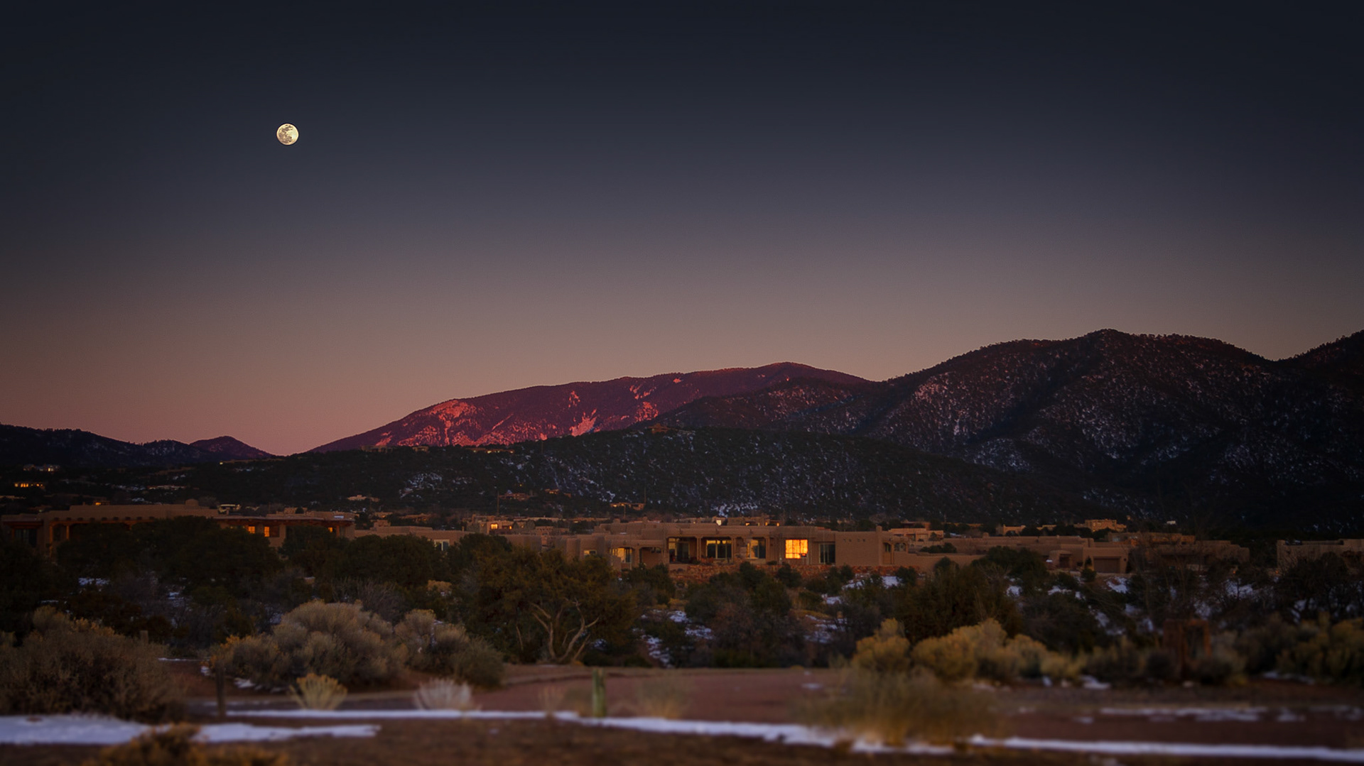 Moon over Santa Fe