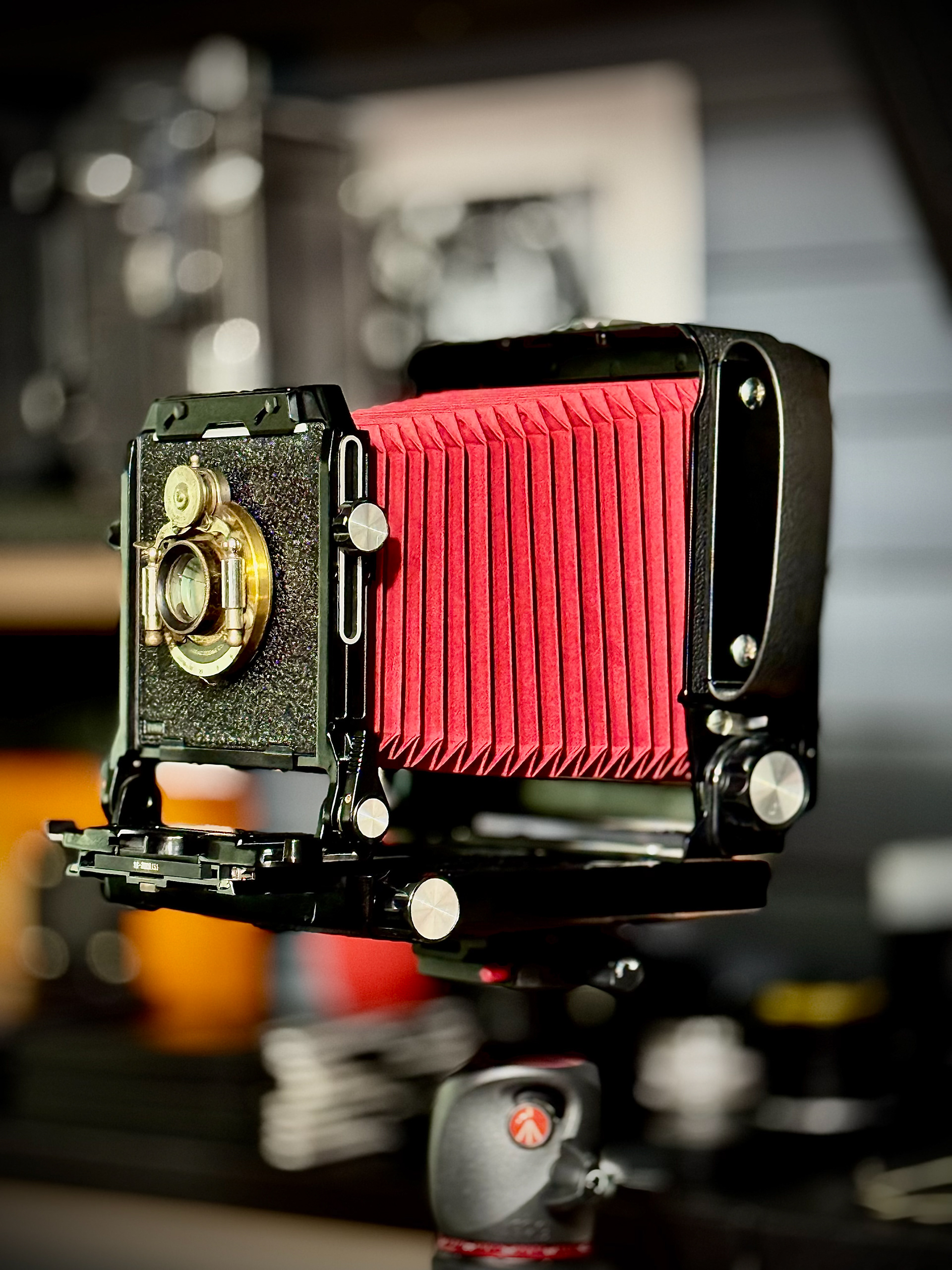 My great-grandfathers lens I custom mounted to my modern 4x5 field camera