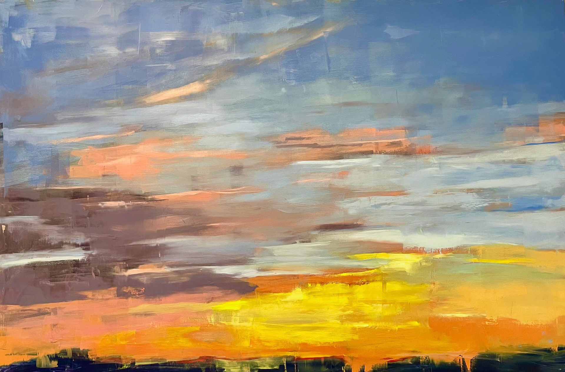 Sunrise 01, 2021, Oil on Panel, 24x36 inches