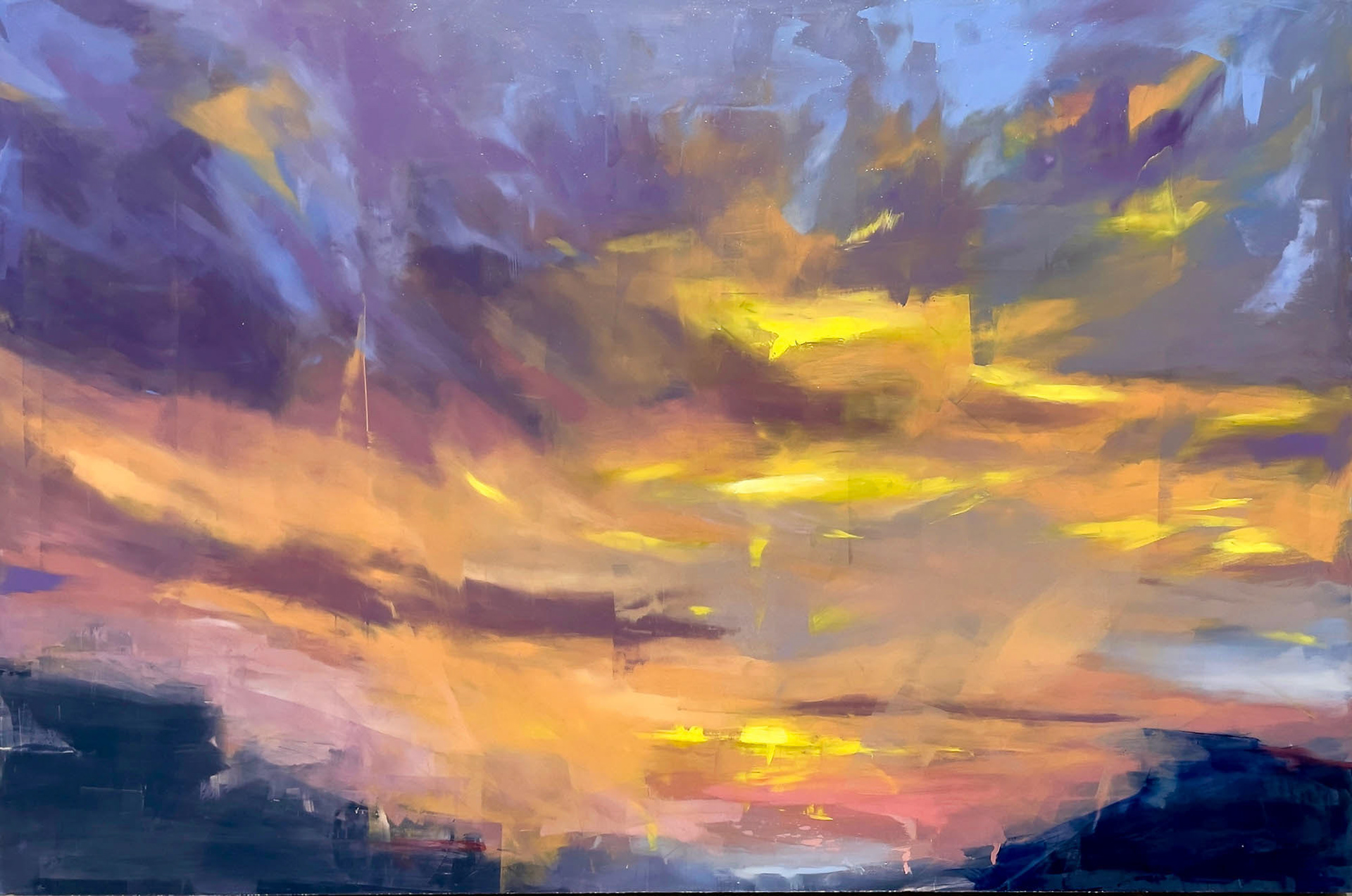 Sunrise 02, 2021, Oil on Panel, 24x36 inches