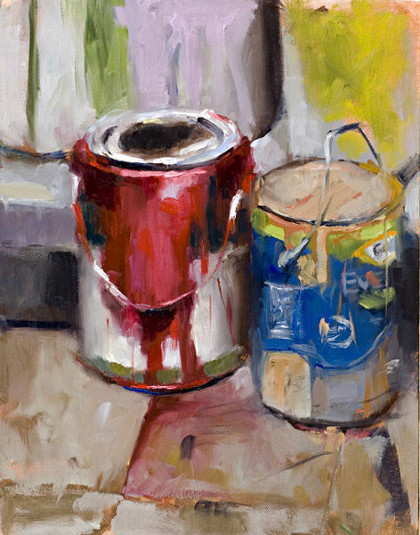 Red Paint, 2015, Oil on Panel, 11 x 14 inches, 