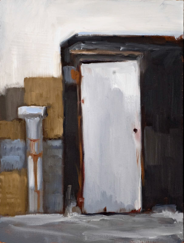 Roof Top, 2015, Oil on Panel, 9x12 inches