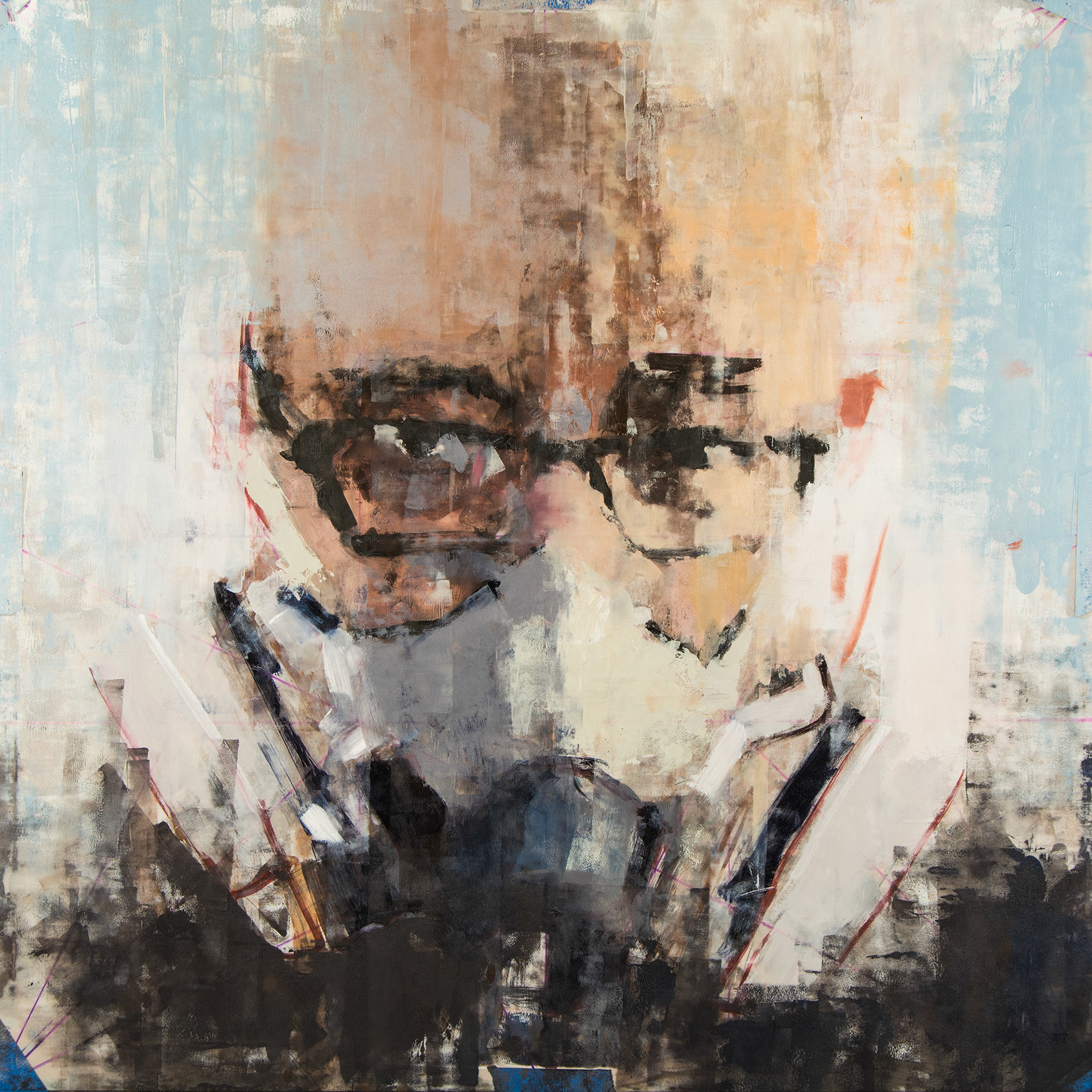 Steve (Mexican American), 2016, Oil on Panel,  24 x 24 inches 