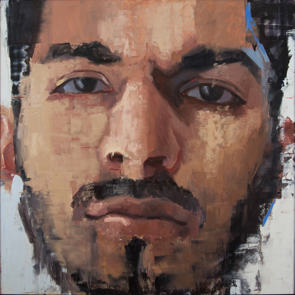 Nabil (Muslim Indian Immigrant),  Oil on Panel 48 x 48 inches