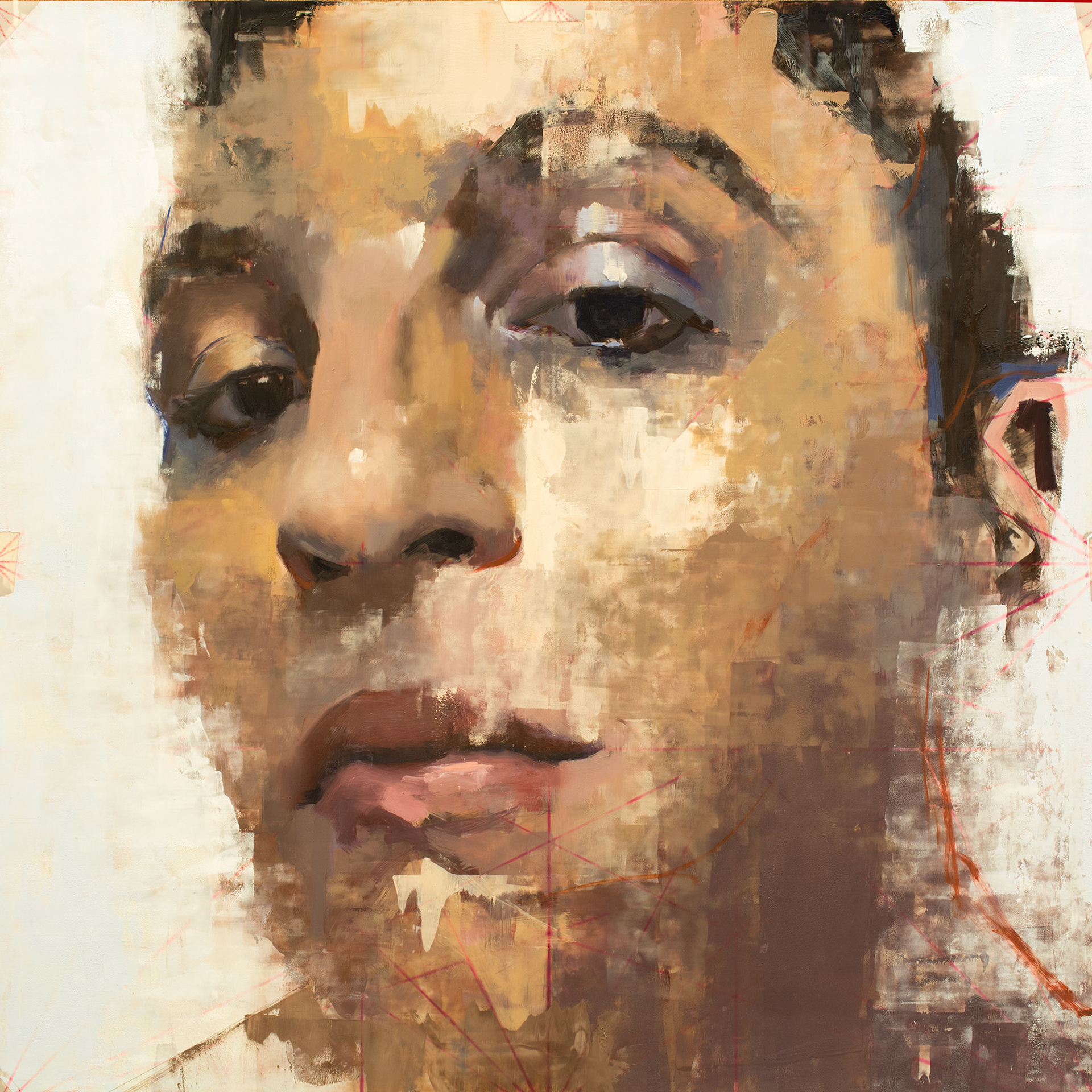 Tara (Transgender), 2016, Oil on Mylar, 24 x 24 inches, Private Collection