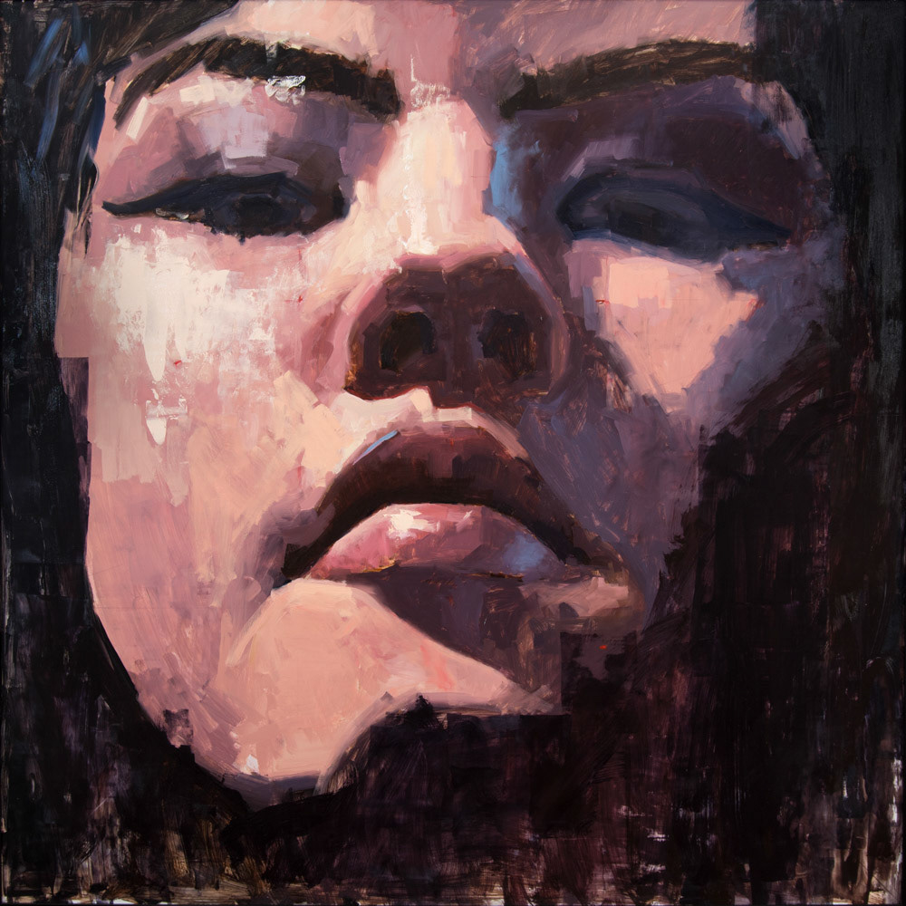 Sarah (Female Korean American),  Oil on Panel 48 x 48 inches