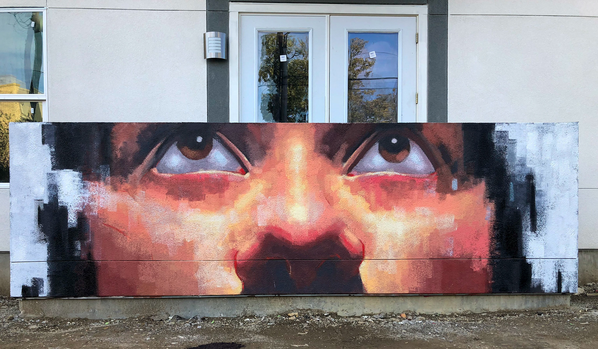 Mural of Hannah Located at Mag&May Apartments, Fort Worth, TX, 2018, Acrylic on Wall, 15 x 5 feet