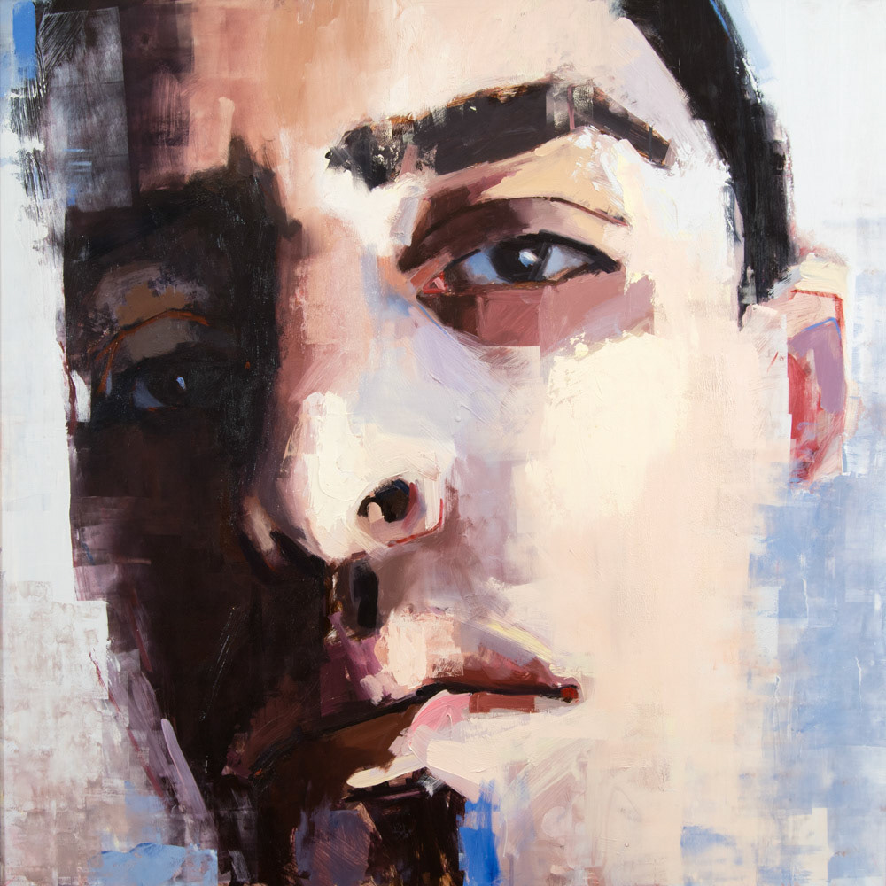 Bernardo (Gay Latin Immigrant), Oil on Panel 48 x 48 inches