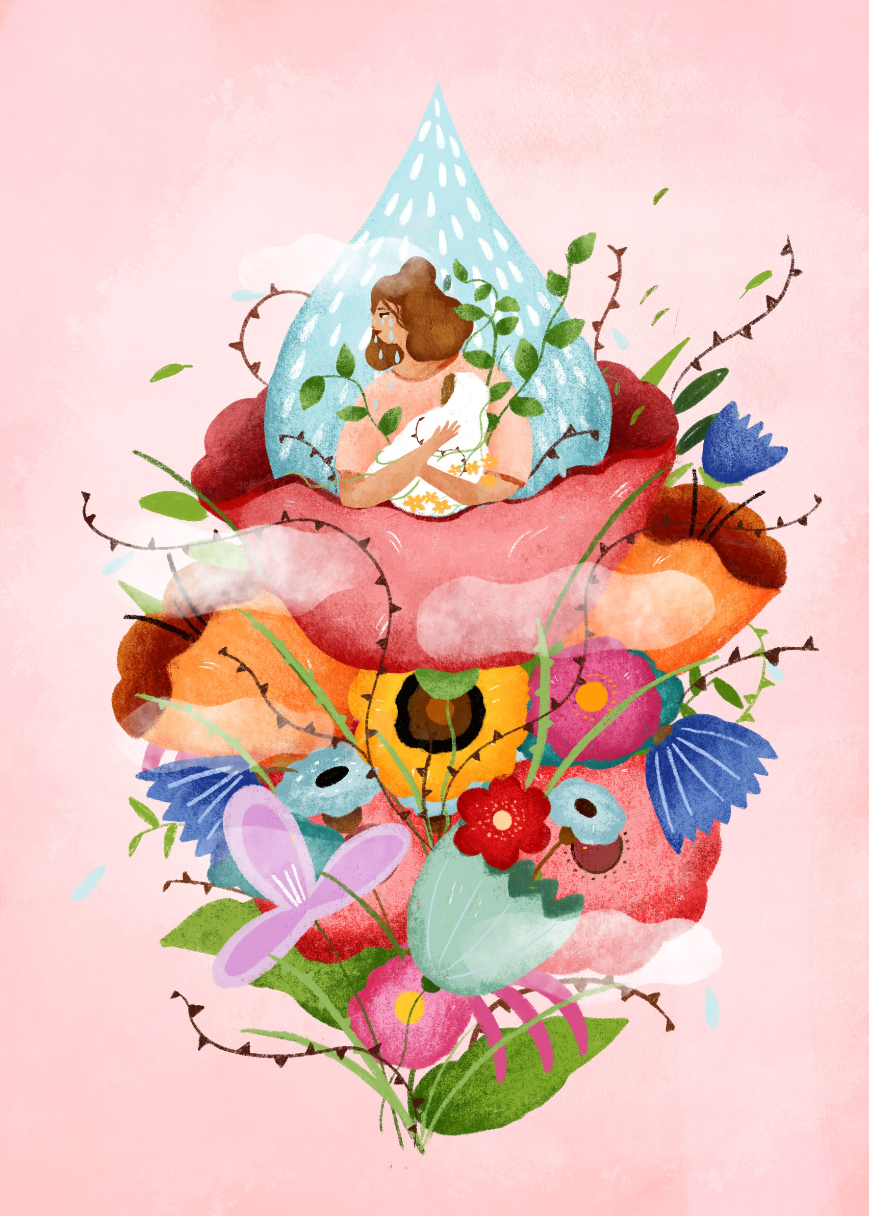 illustration extraite du livre "dépression post partum la face aah de la maternité"