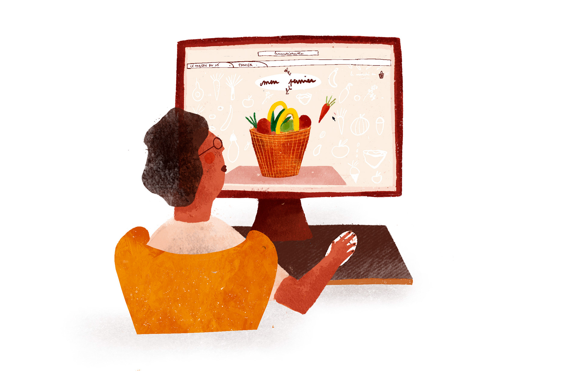 illustration "commandes en ligne"