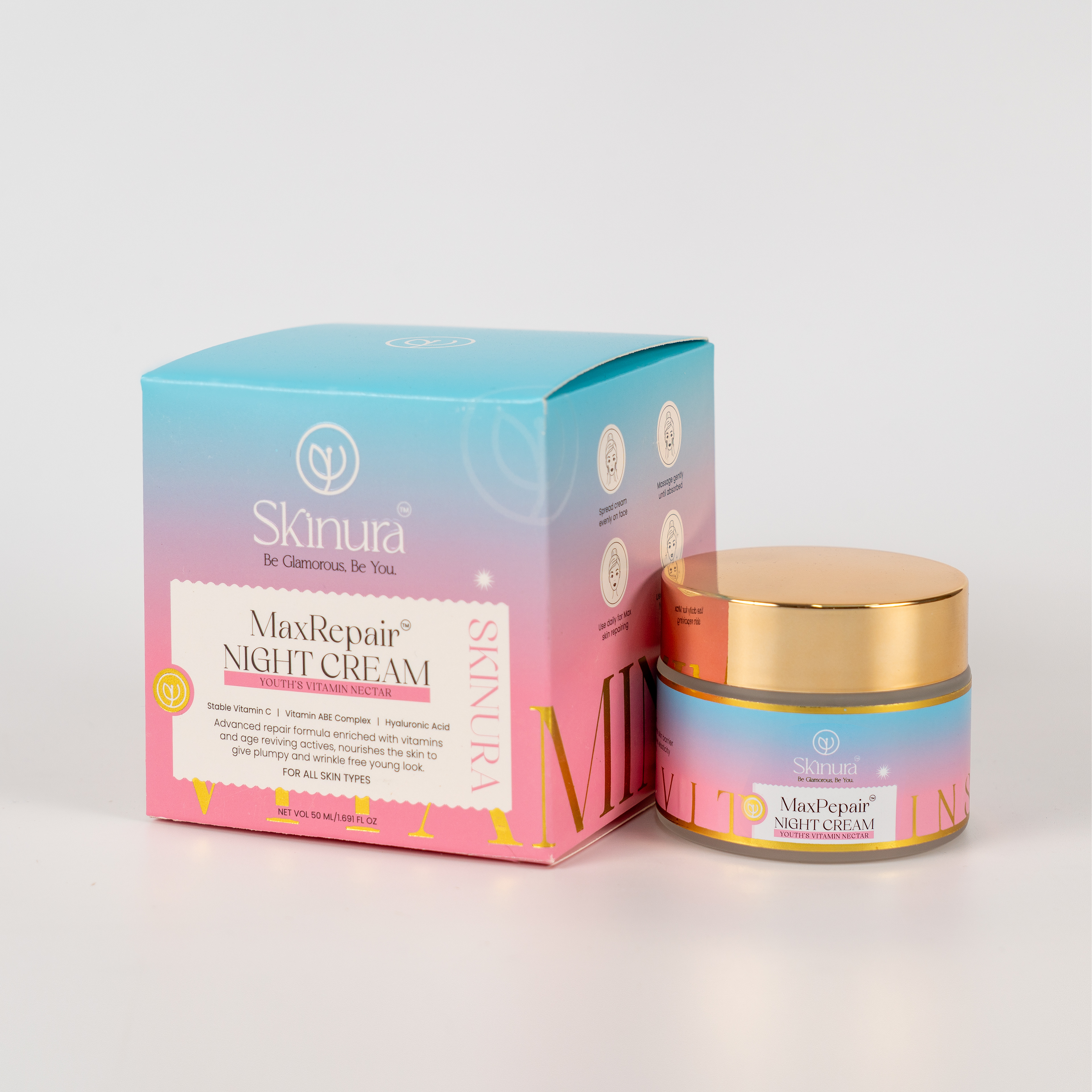 Night cream Amazon Australia product photography shot in Melbourne studio