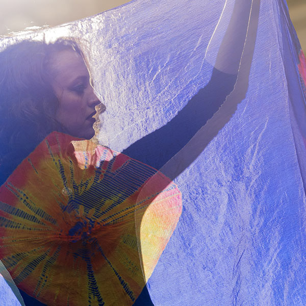 Female artist holding dupatta and posing – cultural artist portrait for poster and branding