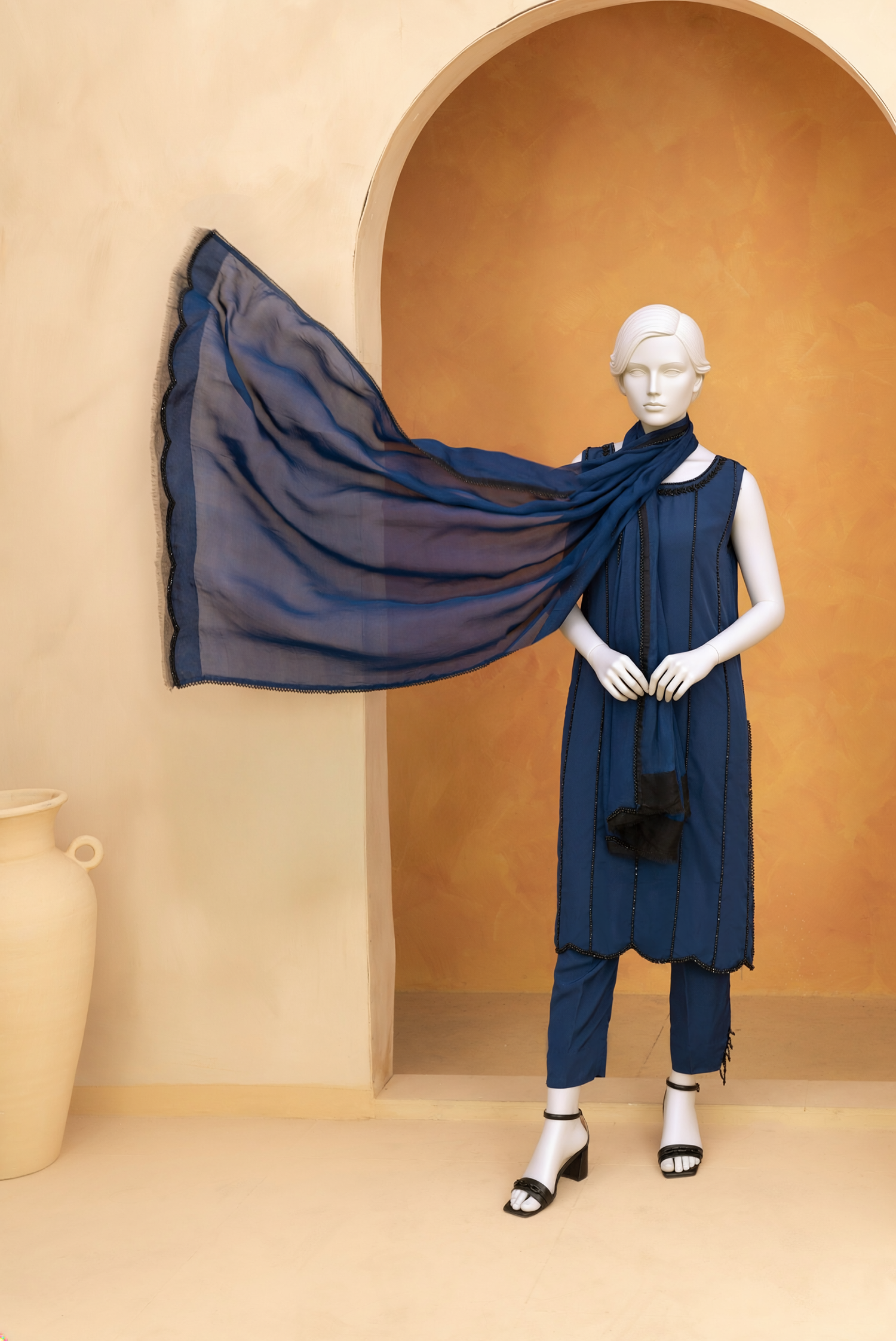 Professional mannequin style clothing photography for modest fashion brands