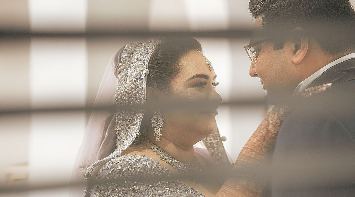 Editorial bridal portrait with natural lighting and soft tones.