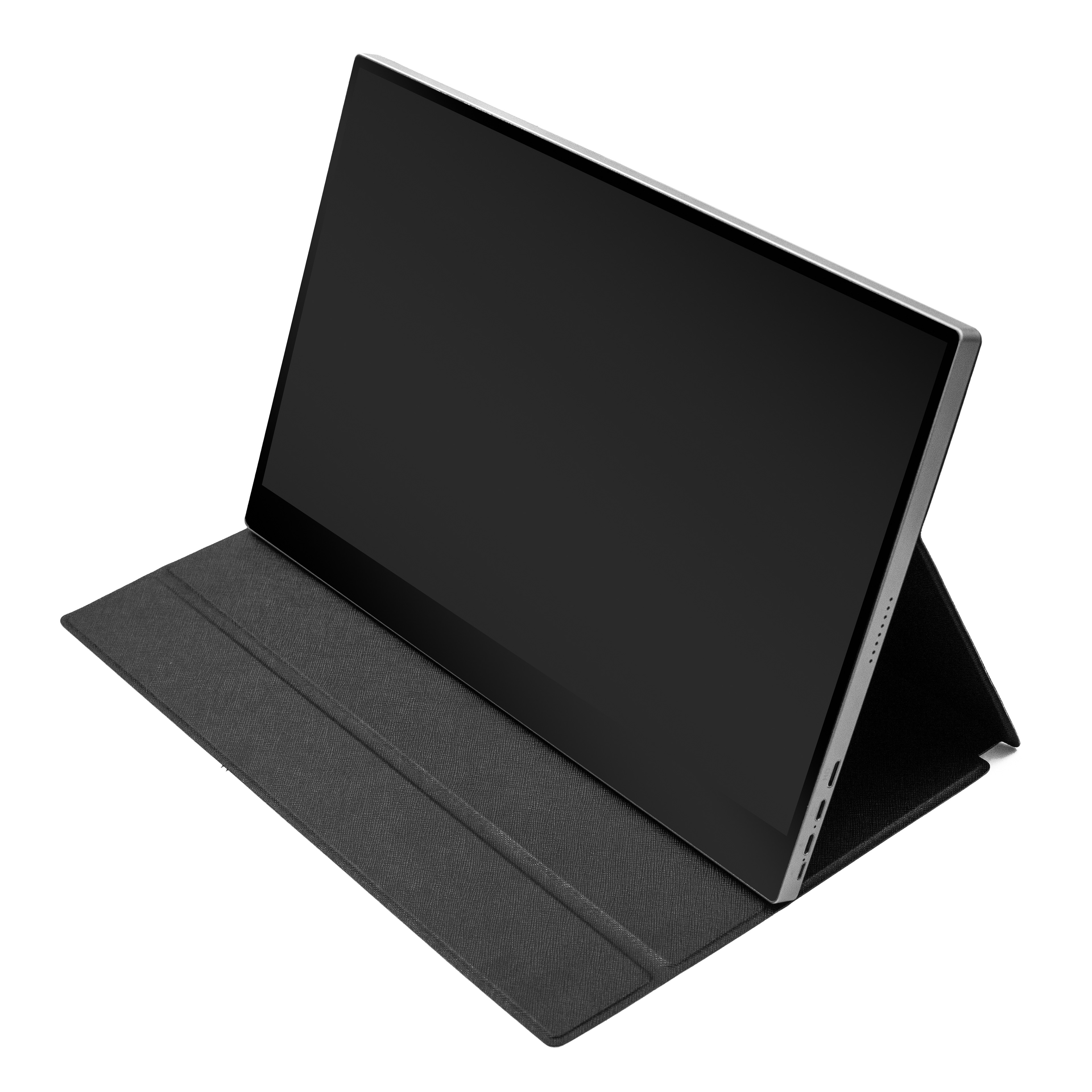 Portable monitor product image with detailed front view – ecommerce electronics photography for online stores