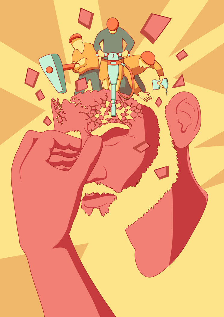 Kopfschmerzen Illustration