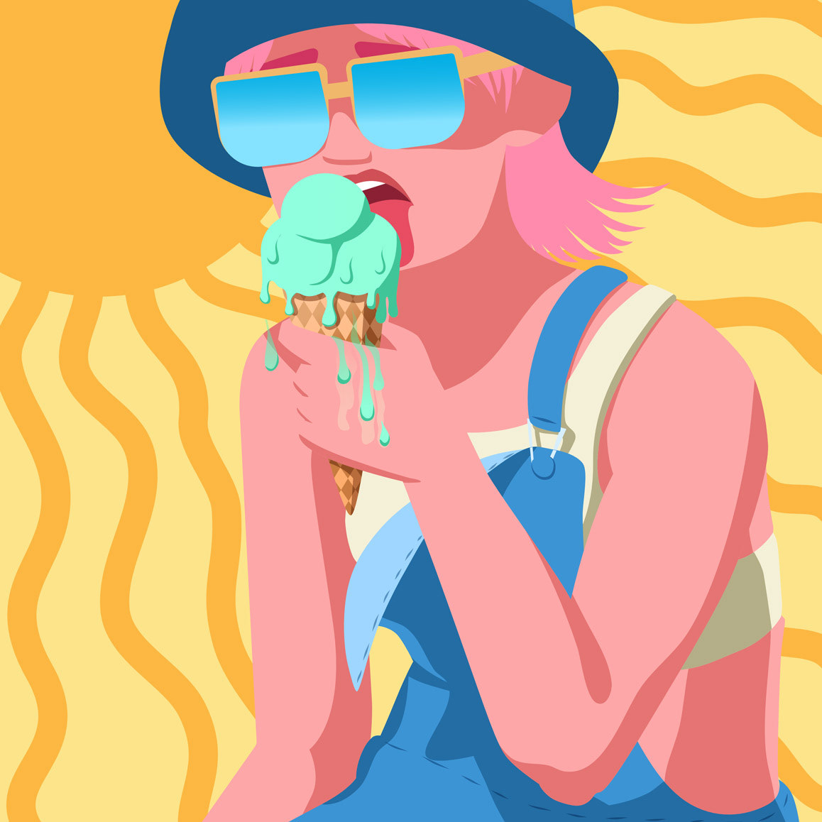 Heiße Sommertage Illustration
