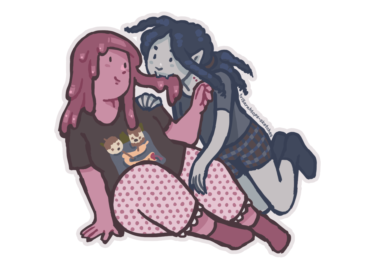 Bubblegum & Marceline (from Adventure Time)