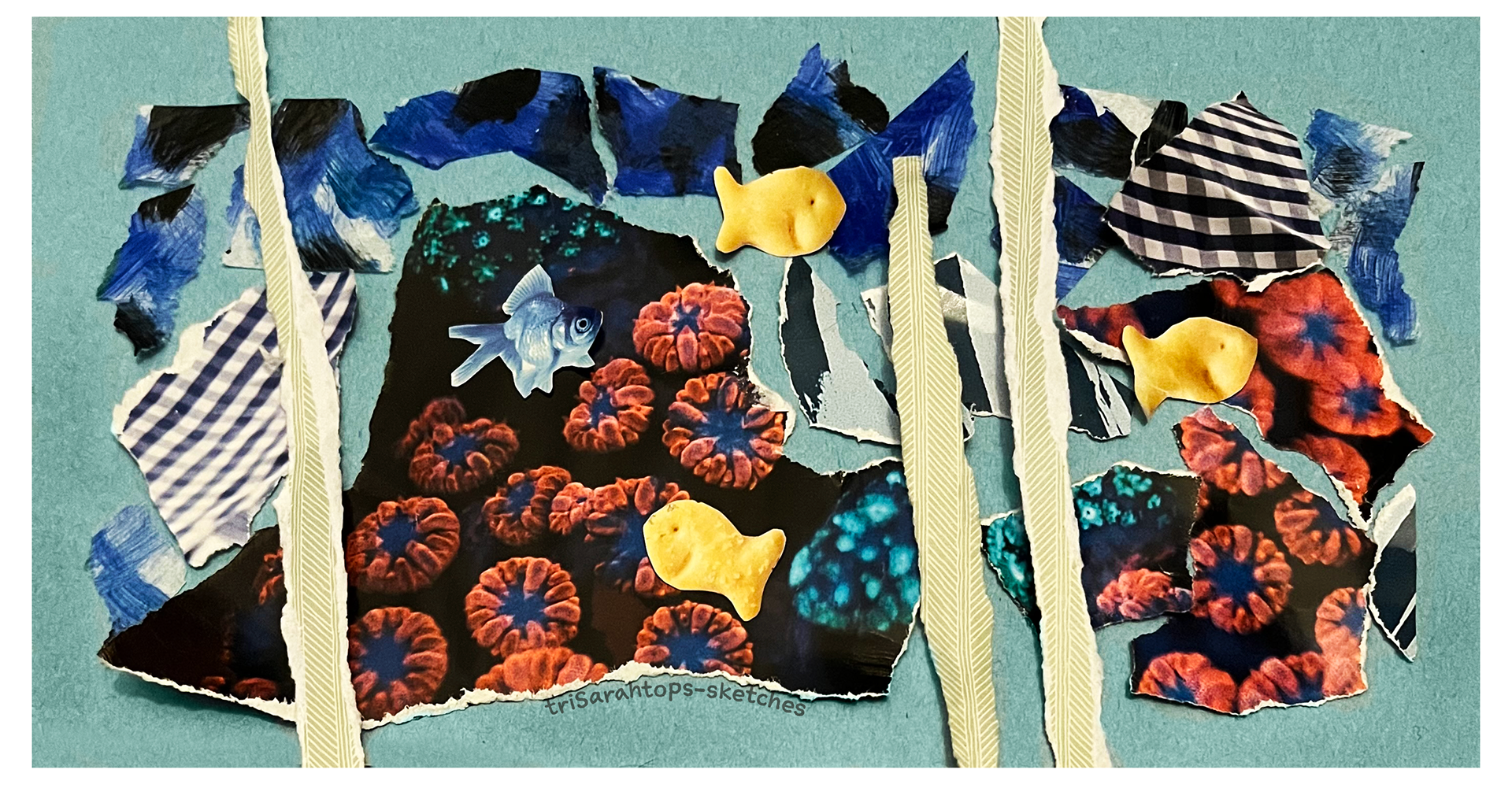 Little Fishies; Collage