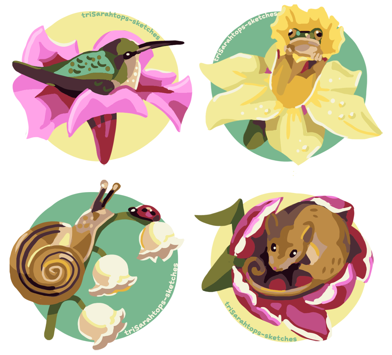 Animals & Flowers; Digital