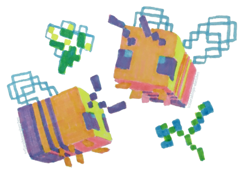 Minecraft Bees; Ink