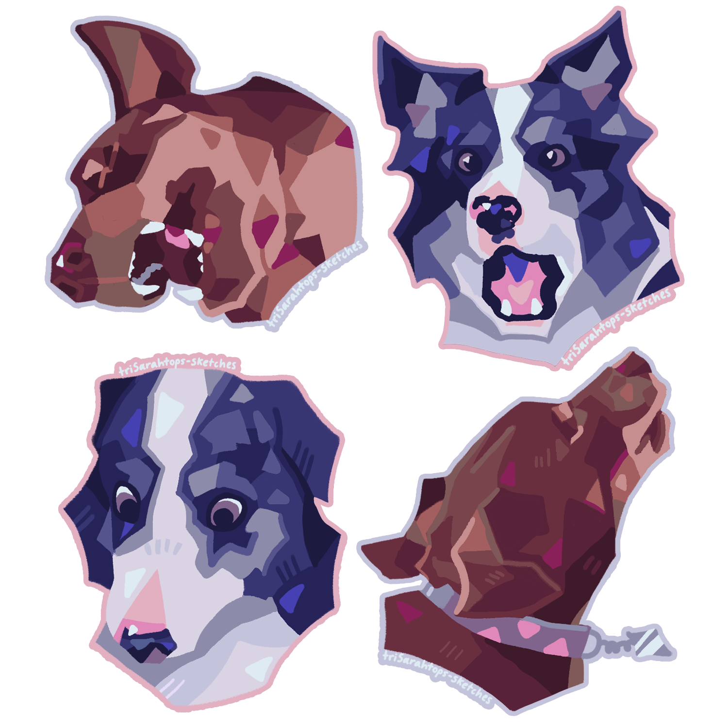 Sky the Border Collie and Ella the Blind Hound; Digital