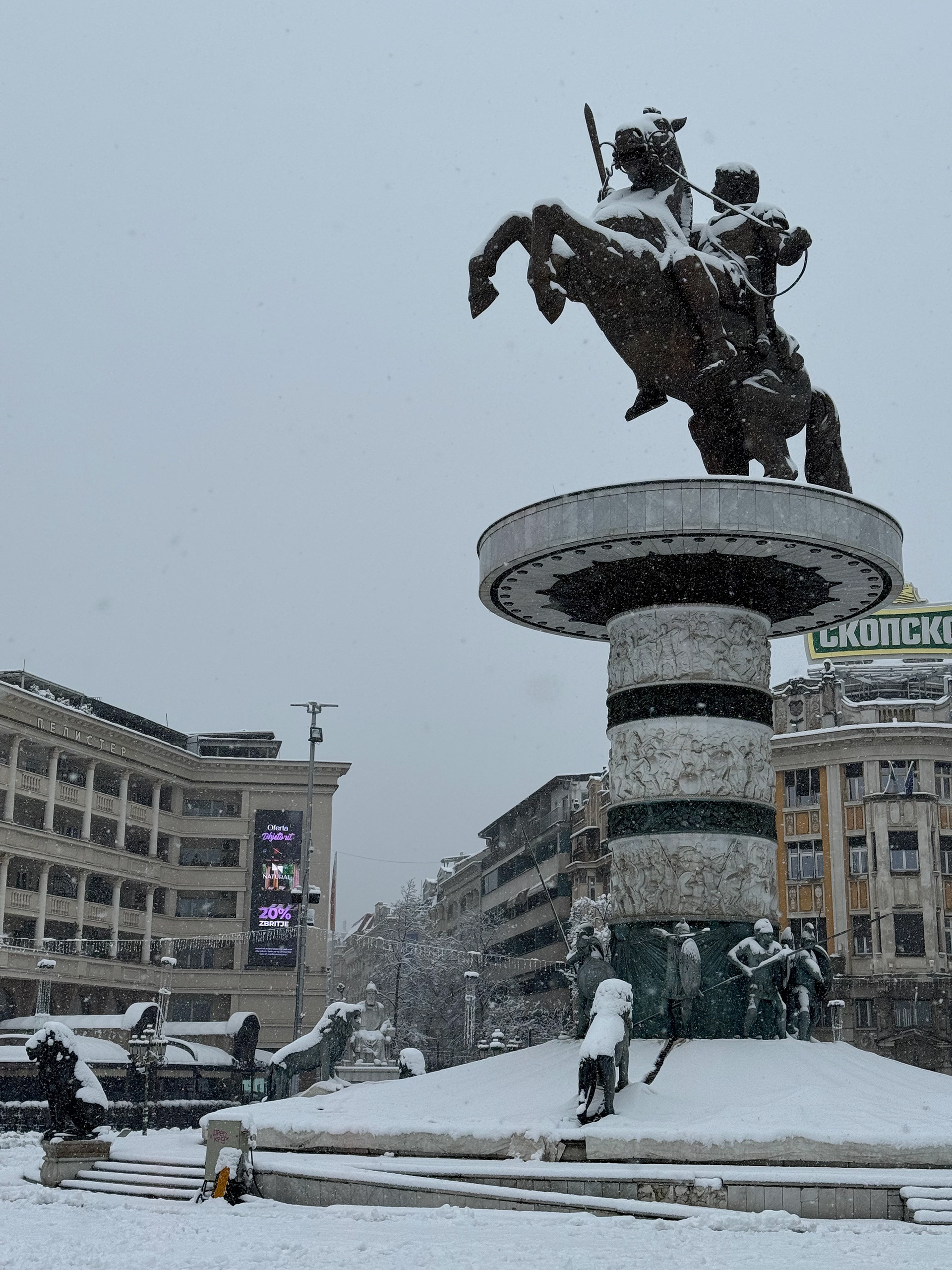 "Equestrian Warrior" at the Macedonia Square, Skopke, 2025. ph: Eric Ferreira Crevels