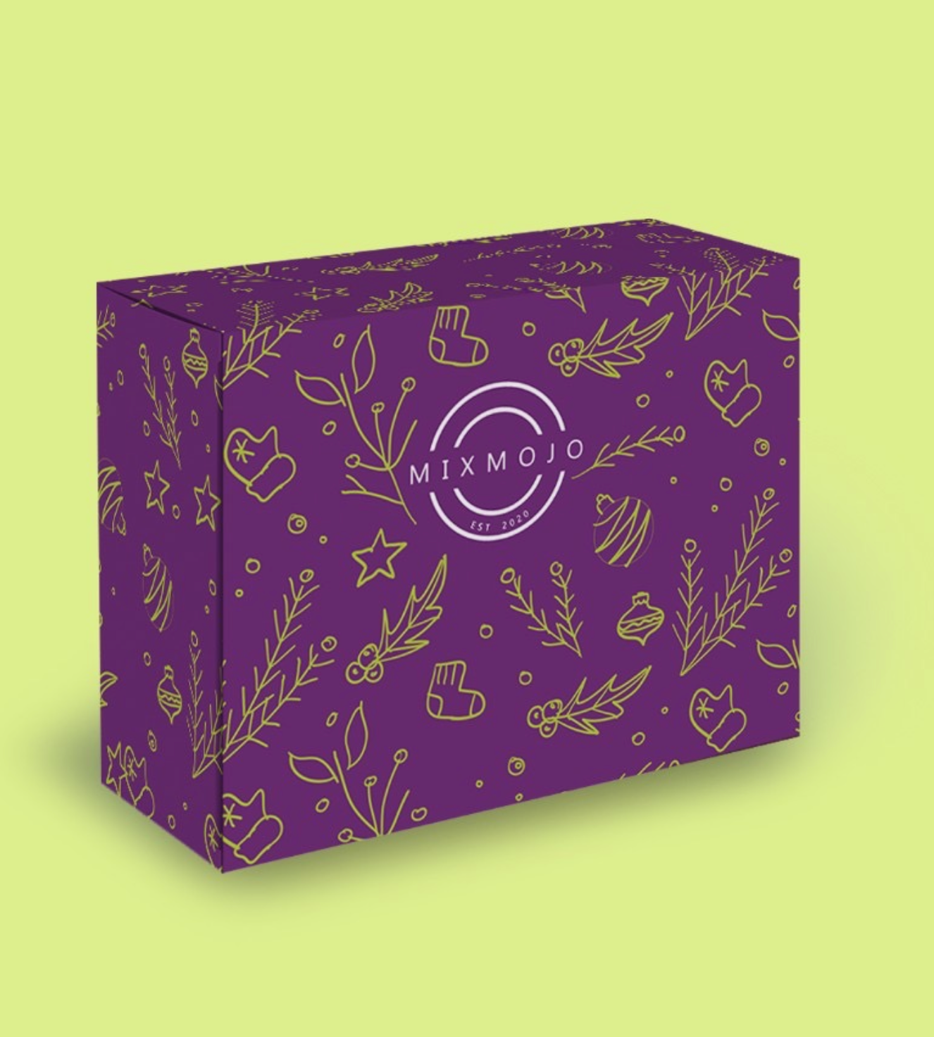 PURPLE & GREEN PATTERN STYLE FOR MIXED COCKTAILS