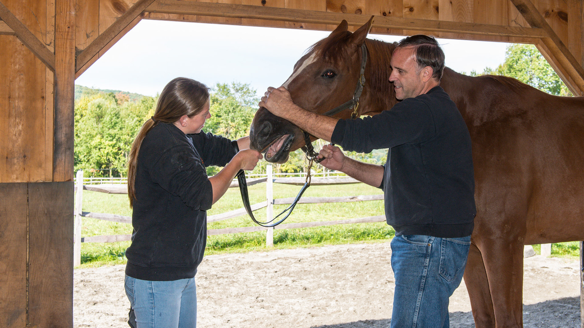A third hand is helpful when floating with the hand inside the mouth