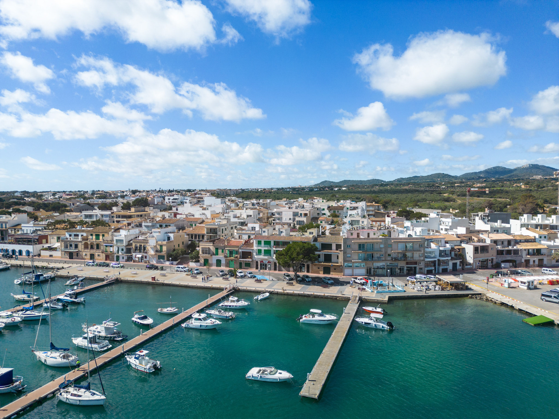 Drone photo of Portocolom, Mallorca