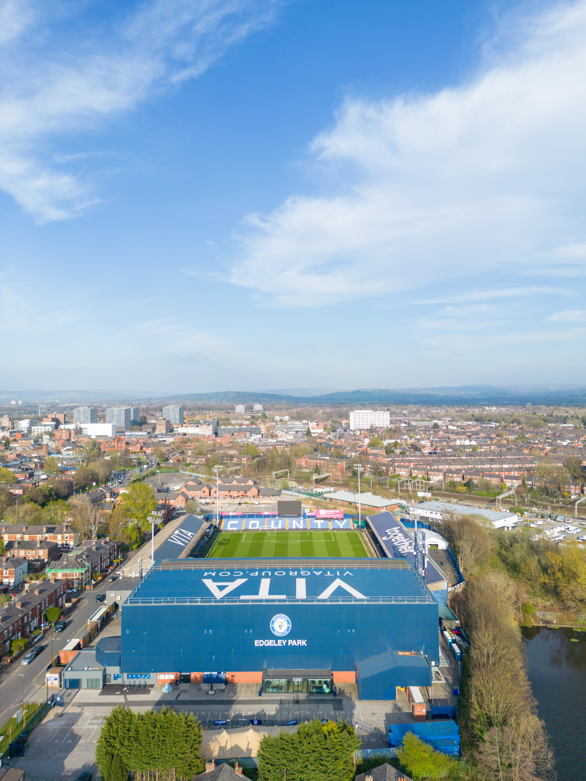 Edgley Park Football Ground drone photography 