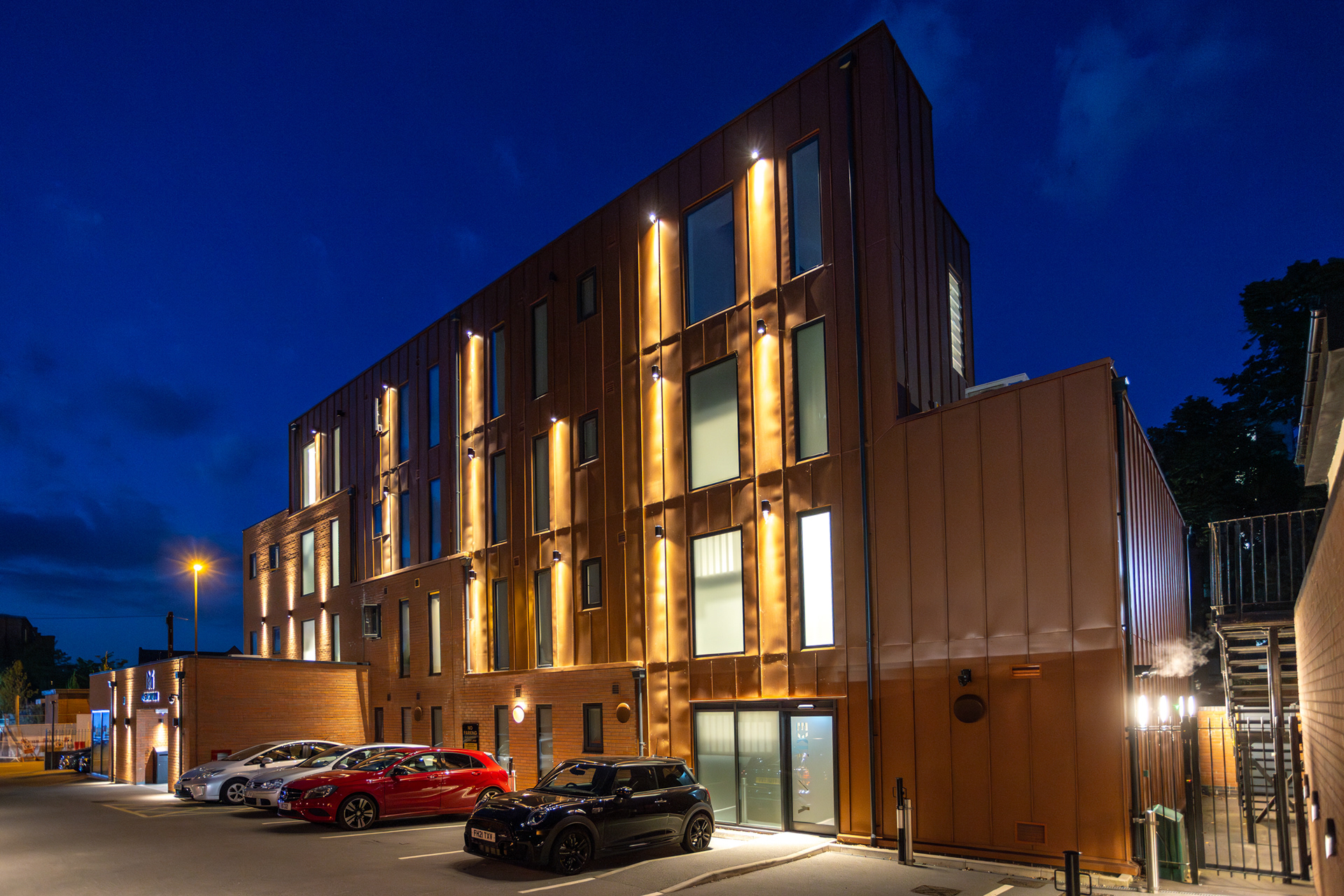 Marlix Student Accomodation Derby, Slow Shutter Night Shot